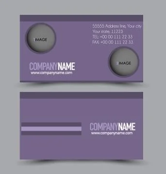 Business card design set template for company corporate style. Stock Illustration