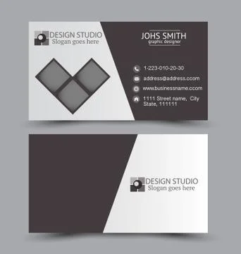 Business card design set template Stock Illustration