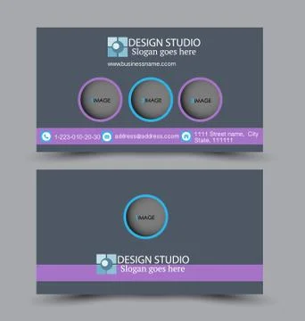 Business card design set template Stock Illustration