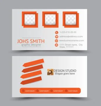 Business card design set template Stock Illustration