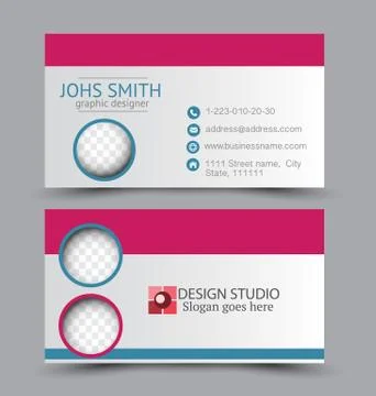 Business card design set template Stock Illustration