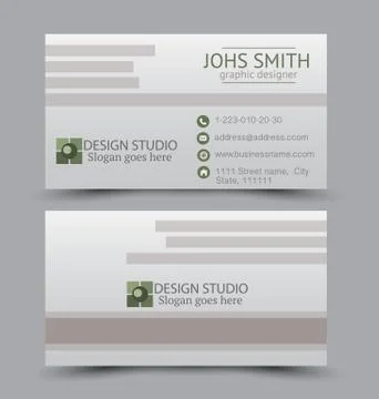 Business card design set template Stock Illustration