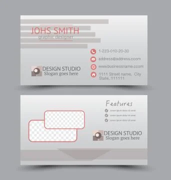 Business card design set template Stock Illustration