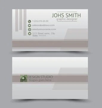 Business card design set template Stock Illustration