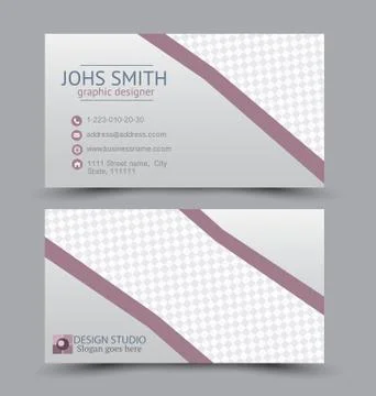 Business card design set template for company corporate style. Stock Illustration