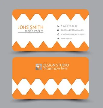 Business card design set template for company corporate style. Stock Illustration