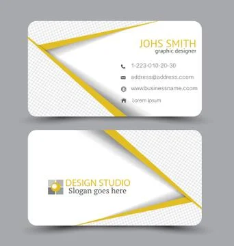 Business card design set template for company corporate style. Stock Illustration