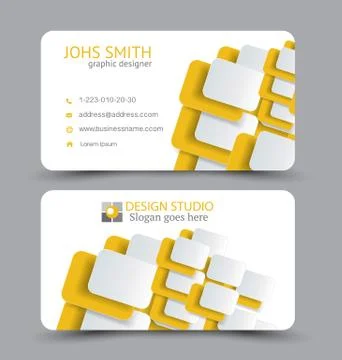 Business card design set template for company corporate style. Stock Illustration