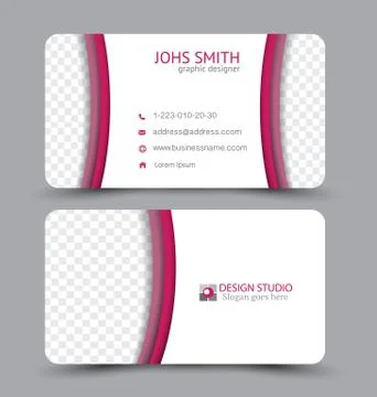 Business card design set template for company corporate style. Stock Illustration