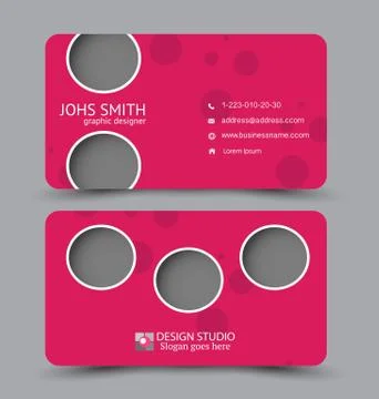Business card design set template for company corporate style. Stock Illustration