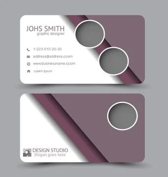 Business card design set template for company corporate style. Stock Illustration