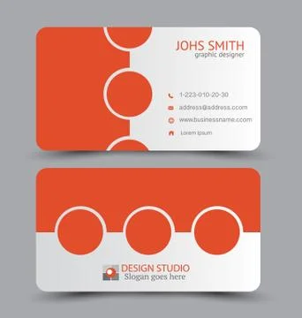 Business card design set template for company corporate style. Stock Illustration