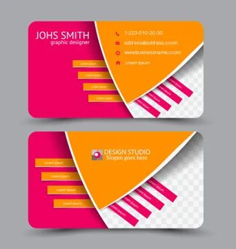 Business card design set template for company corporate style. Stock Illustration