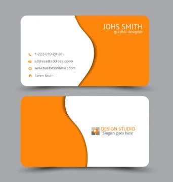 Business card design set template for company corporate style. Stock Illustration