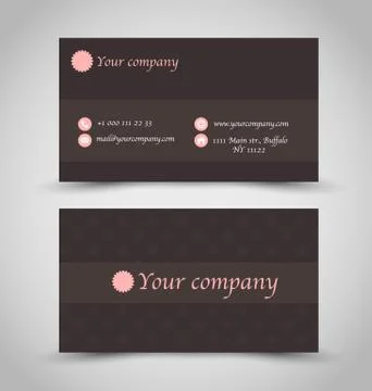 Business card design set template for company corporate style. Stock Illustration