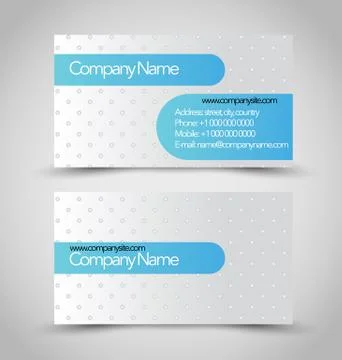 Business card design set template for company corporate style. Stock Illustration