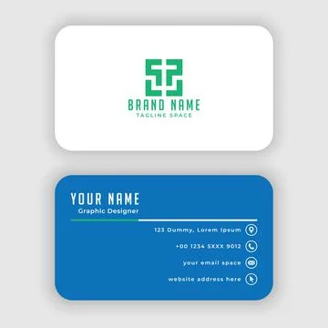 Business Card Design Template Ilustração Stock