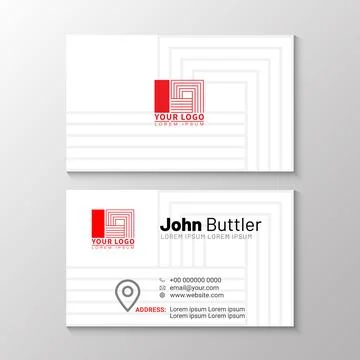 Business card design with vector background Stock Illustration
