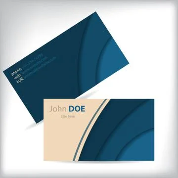 Business card design with wave pattern Stock-Illustration
