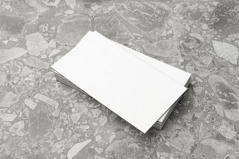 Business card on gray background. Stock Photos