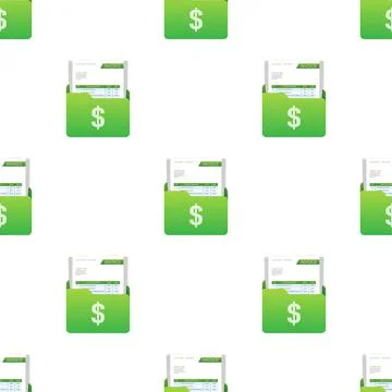 Business card with invoice pattern. Customer service concept. Online payment Stock Illustration