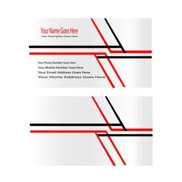 Business card line Stock Illustration