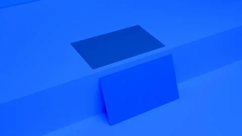 Business card mockup 3d rendering Stock Illustration