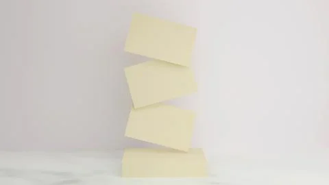 Business card mockup 3d rendering Stock Illustration