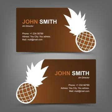 Business card pineapple Stock Illustration