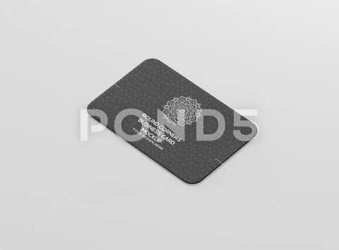 Business card round front side PSD Template