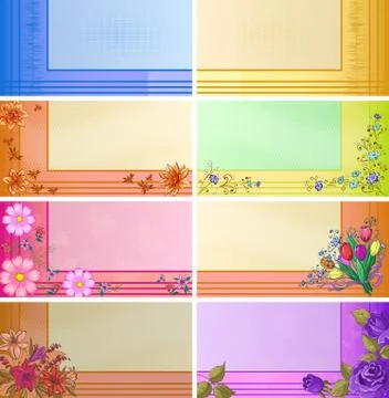 Business card, set Stock Illustration