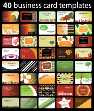 Business Card Set Stock Illustration