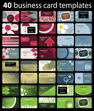 Business Card Set Stock Illustration