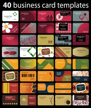 Business Card Set Stock Illustration