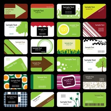 Business Card Set Stock Illustration