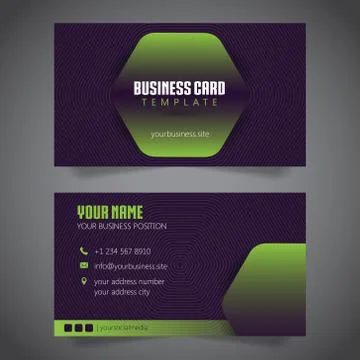 Business Card Simple Minimalis. Vector Template. Stock Illustration