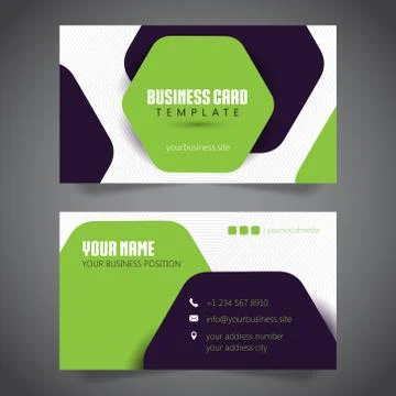 Business Card Simple Minimalis. Vector Template. Stock Illustration