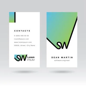 Business Card Software Engineer Stock Illustration