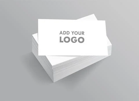 Business Card Stack Blank Mockup Design Corporate Branding Identity Template Stock Illustration