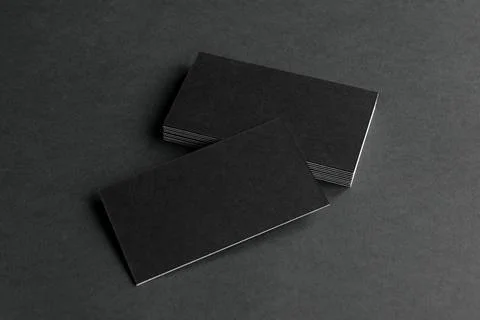 Business card stack mockup Stock Photos