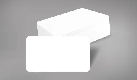 Business Card Stack White Blank Mockup Brand Identity Corporate Template Stock Illustration