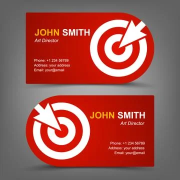 Business card. Target. Cursor Stock Illustration