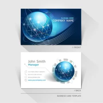 Business card technology background. Vector illustration. Ilustração Stock