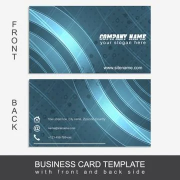 Business card template with abstract pattern Stock Illustration