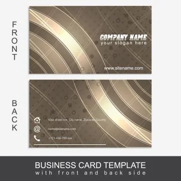 Business card template with abstract pattern. Vector illustration. Stock Illustration