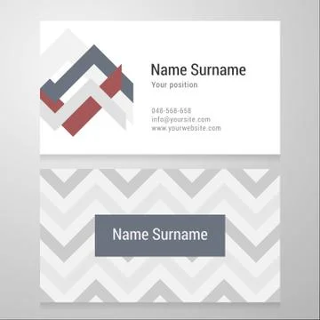 Business card template with background pattern Illustrazione stock