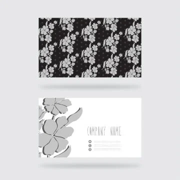Business card template, design element,  for greeting cards, banners,invitations Stock Illustration