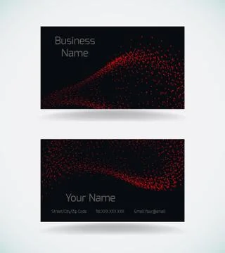 Business card template with dot pattern. Illustrazione stock