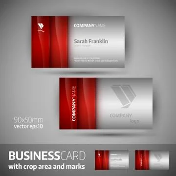Business card template - elegant vector illustration Illustrazione stock