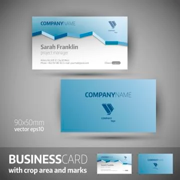 Business card template - elegant vector illustration Illustrazione stock
